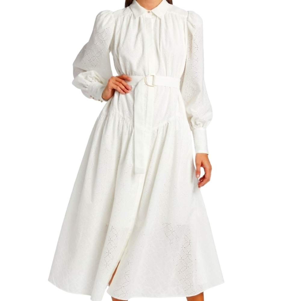 Acler Kingsley Cotton Embroidered Dress